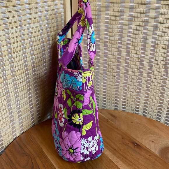 🔶Vera Bradley Flutterby Stiff Double Handles 8" Small Tote Purse Handbag Floral - Picture 2 of 5